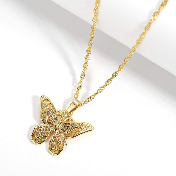 Clearance Fashion Women Rose Gold Opal Butterfly Charm Pendant Long Chain  Necklace Jewelry, layered necklace for women mothers day gifts for wife -  Walmart.com