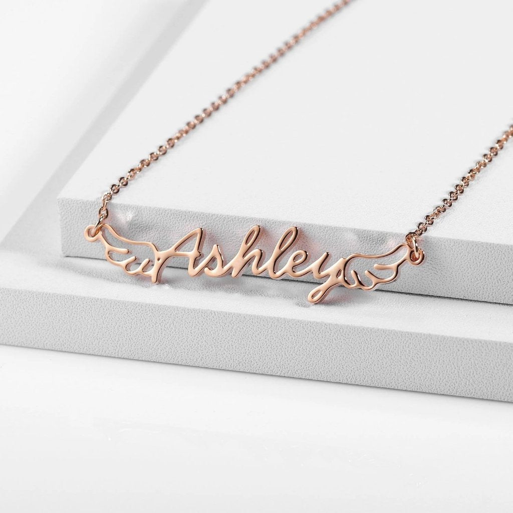 angel necklace - gold angel necklace - silver angel necklace - rose gold angel  necklace - angel neckla…